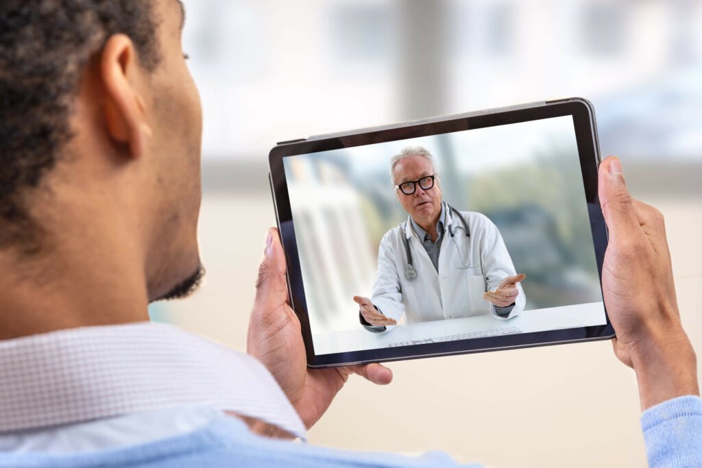 Patient on a Virtual Call with Doctor | Growth99 | Website Development, Digital Marketing, SEO in USA
